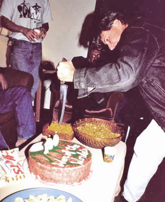 And the cake receives the coup de grace